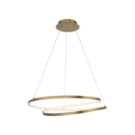 Marques 28in LED Pendant 3000K In Aged Brass